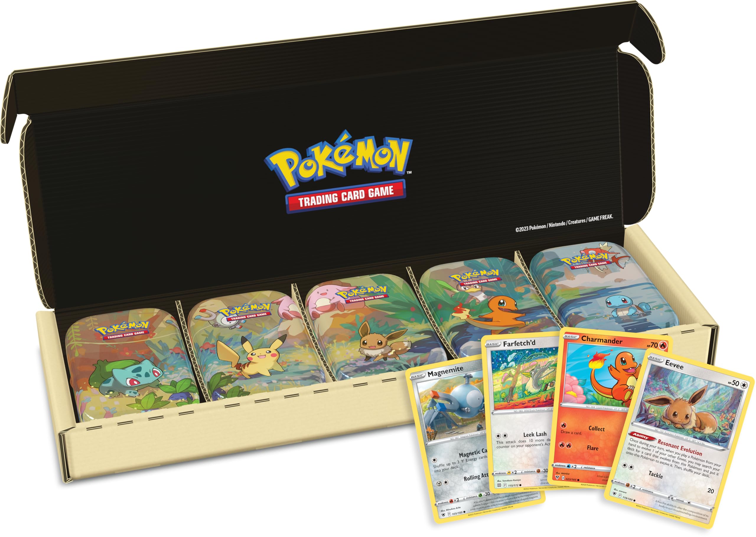 Pokémon TCG: Kanto Friends Mini Tin 5-Pack Bundle (10 Booster Packs, 5  Coins, 5 Art Cards) : Amazon.co.uk: Toys & Games