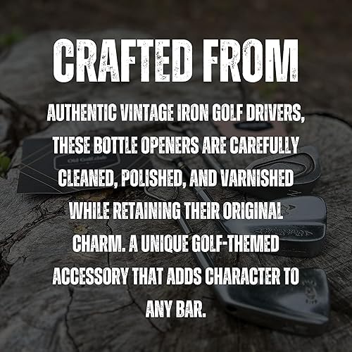 Miniatura 4 de Abrebotellas de hierro, abridor de botellas de vino, hecho en Estados Unidos, para palos de golf, cerveza, vino, para amantes del golf, accesorios