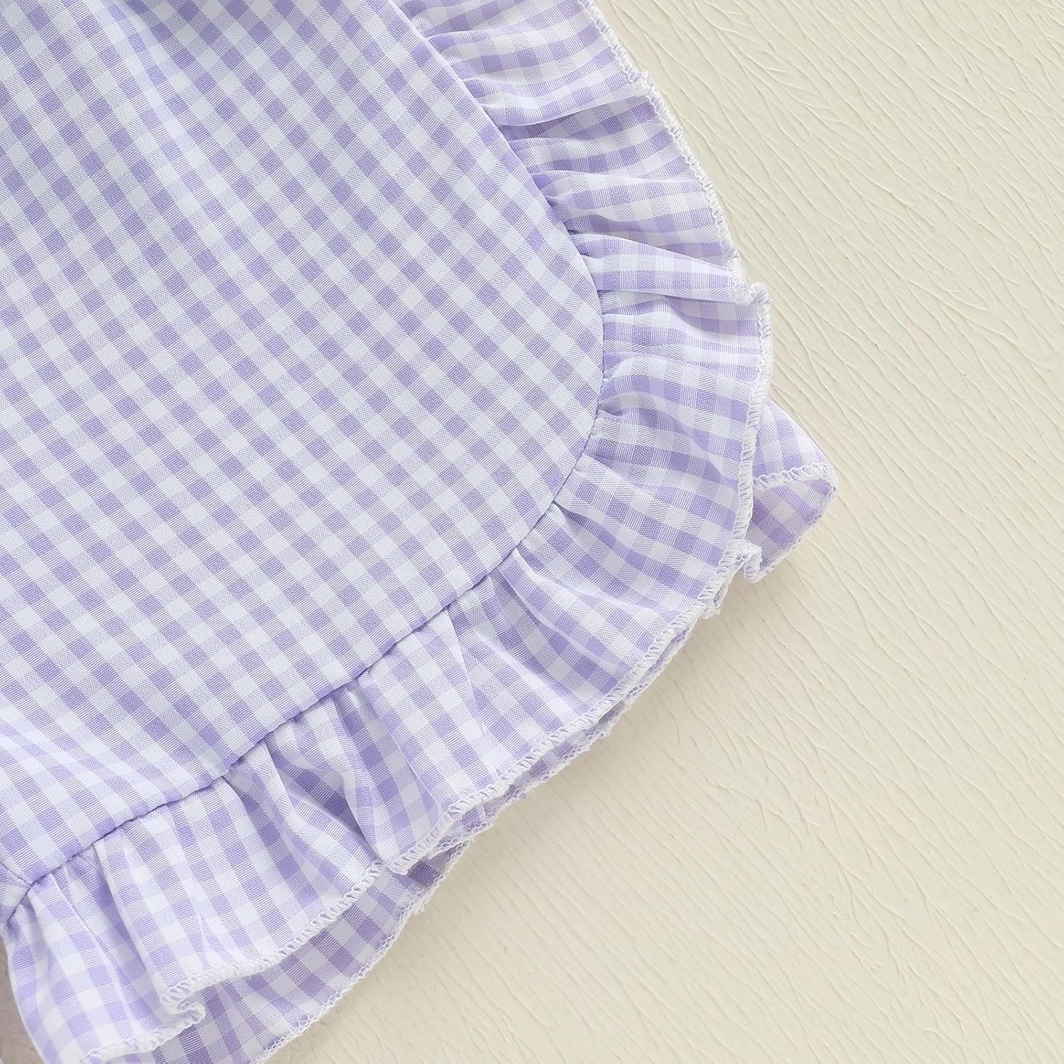 Kayotuas Toddler Baby Girl Birthday Outfit Birthday Girl Shirt Ruffle Gingham Shorts Cute Summer Clothes Cake Smash Outfits - Image 9