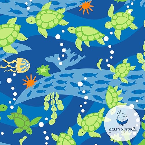 Miniatura 6 de green sprouts Snap Reusable Absorbent Swimsuit Diaper, Light Pink Pinstripe, 24 Month