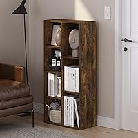 Vista 204 de Furinno - Estantería de cubos de 5 niveles serie Luder para libros y almacenamiento, color negro