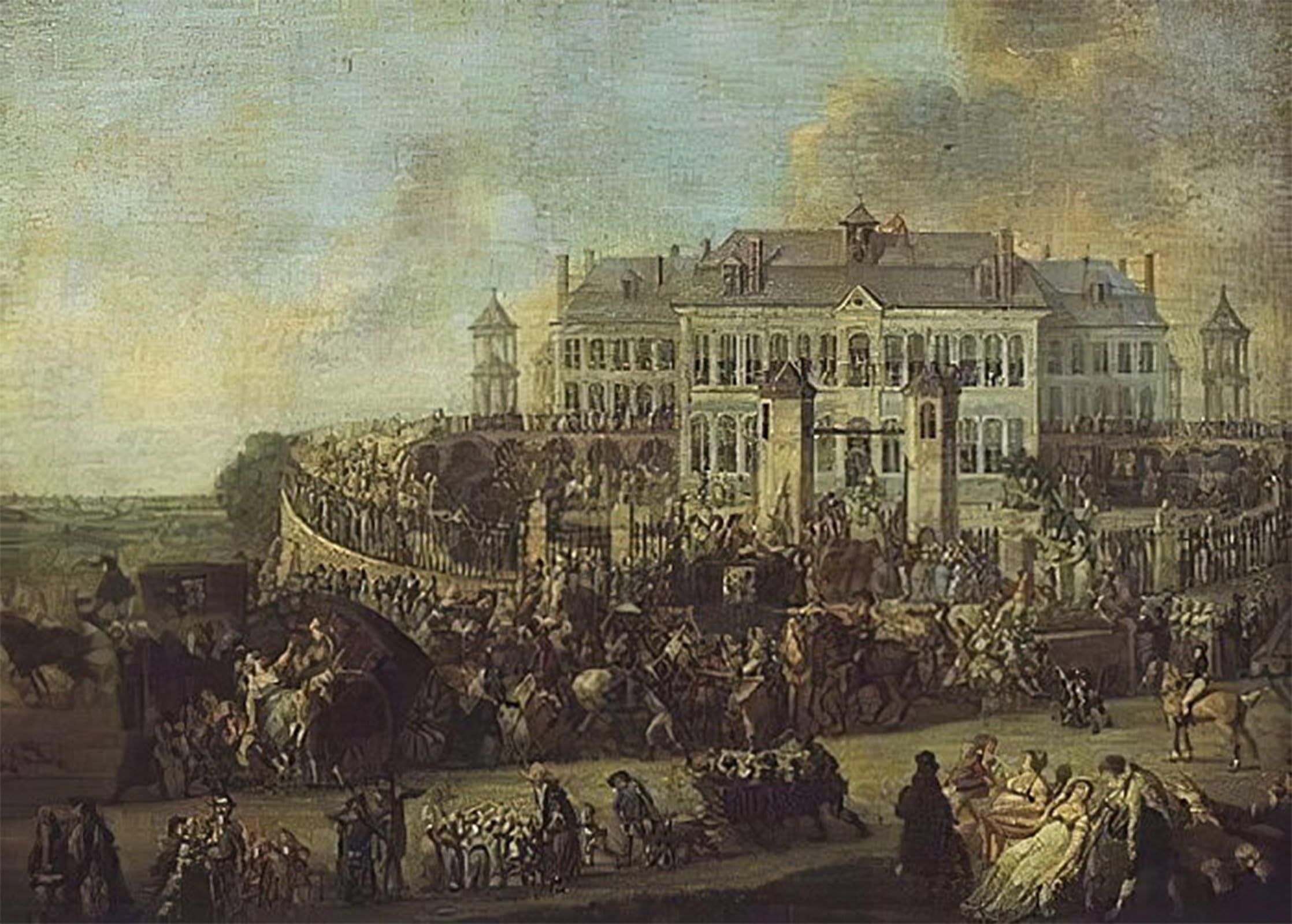 ARTXLXXBN Famous Painting Art Wall Decor Abstract Art Picture the Fete At Broquelet by Francois Louis Watteau Animal Pictures for Home Decor 60x90cm