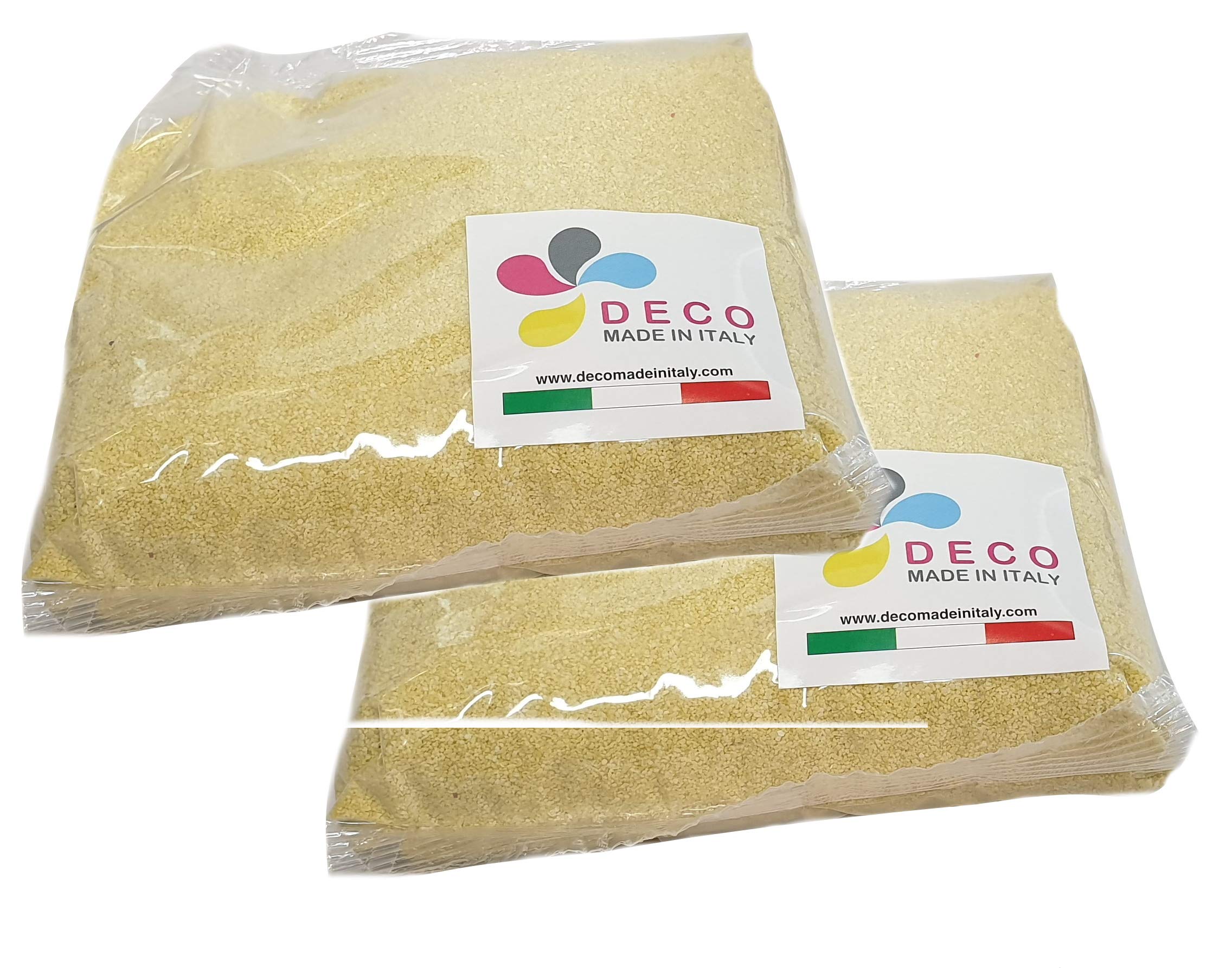 Decomadeinitaly Sable coloré pour décorations 0,3/0,7 mm Lot de 2 kg. (Champagne)