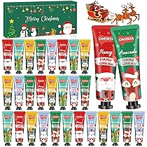 Set regalo crema per le mani da 30 pezzi, regali di Natale per donne e uomini, set natalizio per crema per le mani per mani, piedi molto secchi e screpolati – piccoli regali per colleghi, donne, mamma