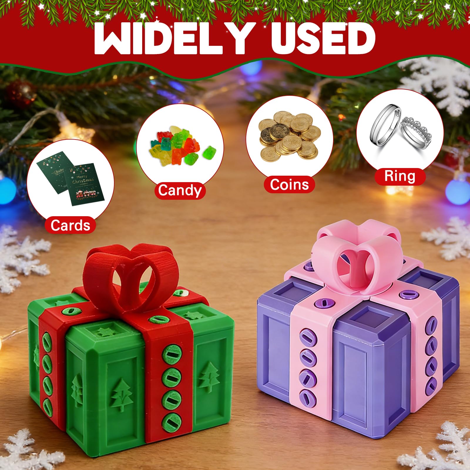 Wsndyjia The Prank Gift Box, Funny Screws Challenge with Finger Surprise, 3D Printed Annoying Gift Box Ornament with Concealed Key, for Festival, Christmas, All Occasions (Green) - Image 4