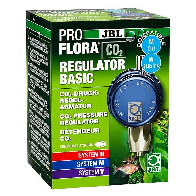 JBL PROFLORA CO2 Regulator Basic, válvula de Control de presión para Sistemas de fertilización de CO2