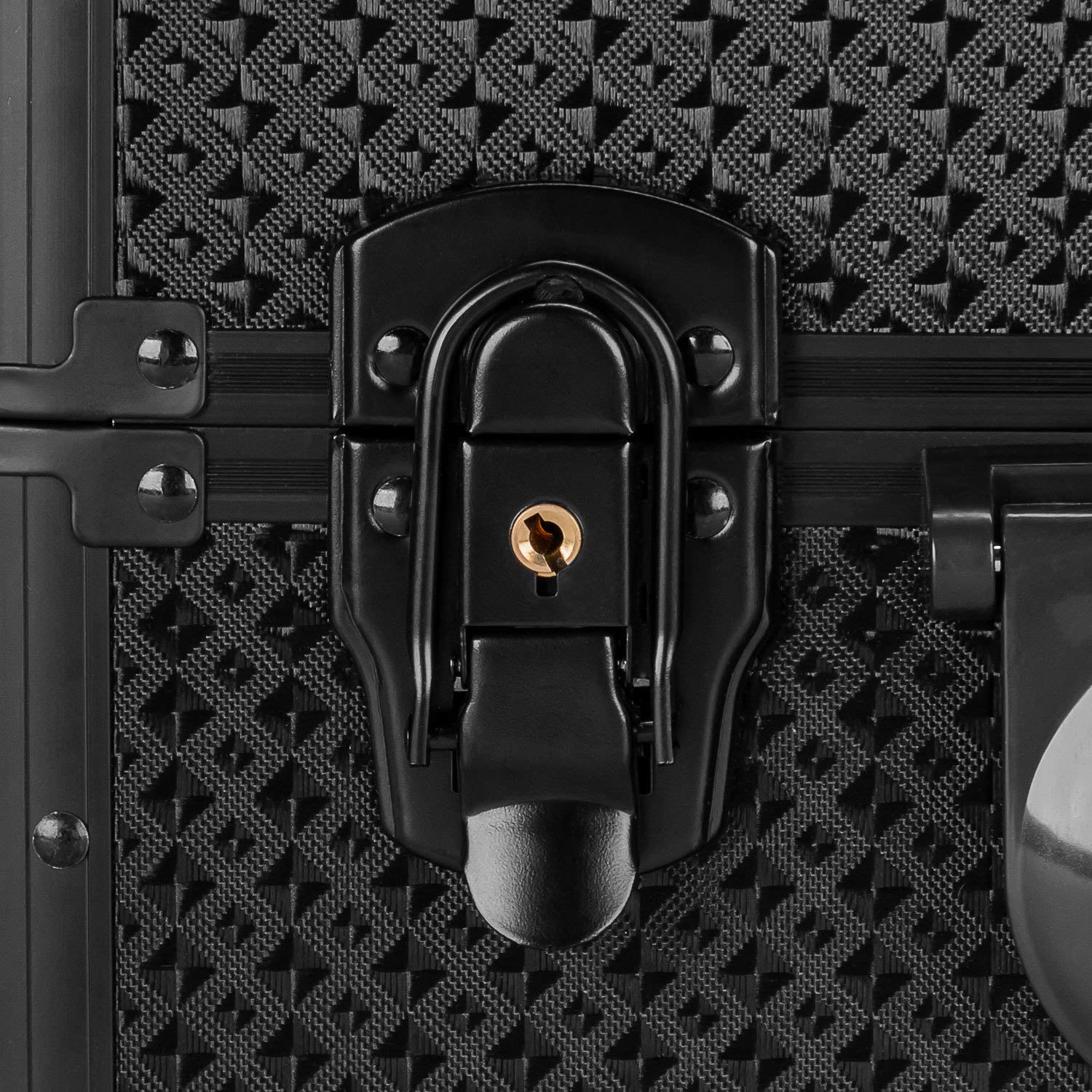 anndora Beauty Case Kosmetikkoffer - Stilvoller Schmuckkoffer mit Aluminiumrahmen, verstellbare Fächer, abschließbar für Make-up & Schmuck