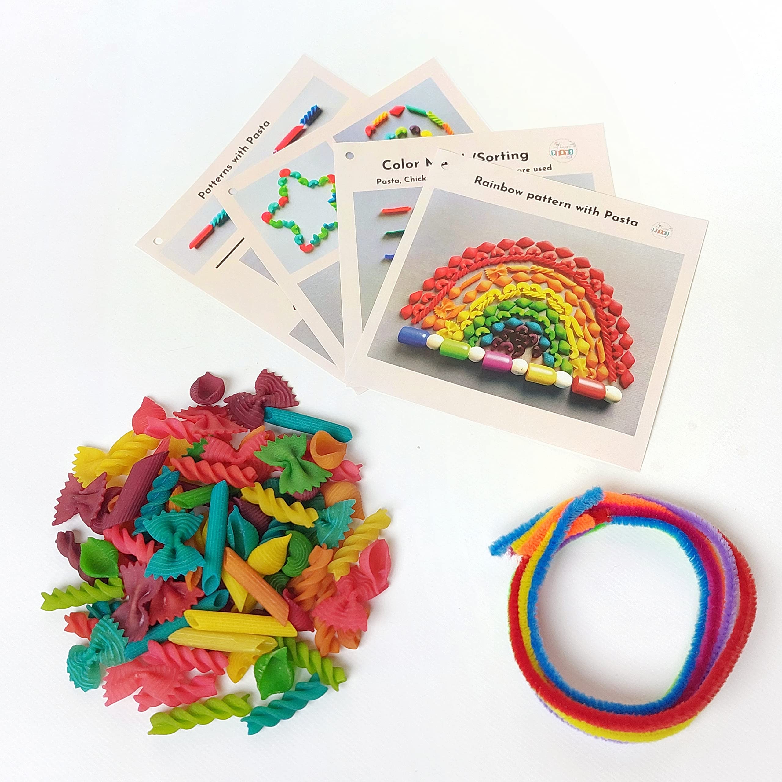 Nish Rainbow Sensory Pasta for Play - 7 Colors & 5 Shapes, Sensory Play, Color & Shape Sorting - Hands-On Activities, Fine Motor & Open Ended Play - Includes Pipe Cleaners & Prompt Sheets- For Ages 3+ (B0BRY43ZPG) Amazon Price History, Amazon Price Tracker