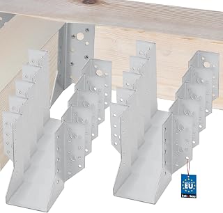 KOTARBAU® 10er Set Balkenschuh Holzbalkenverbinder Balkenverbinder für Baukonstruktion außenliegend Verbinder Typ A 70 mm
