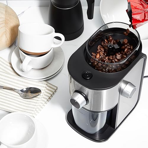 Miniatura 2 de Cassia Molinillo de café eléctrico de acero inoxidable de 150 W, 14 ajustes para molienda de precisión, selector de cantidad ajustable de 2 a 12