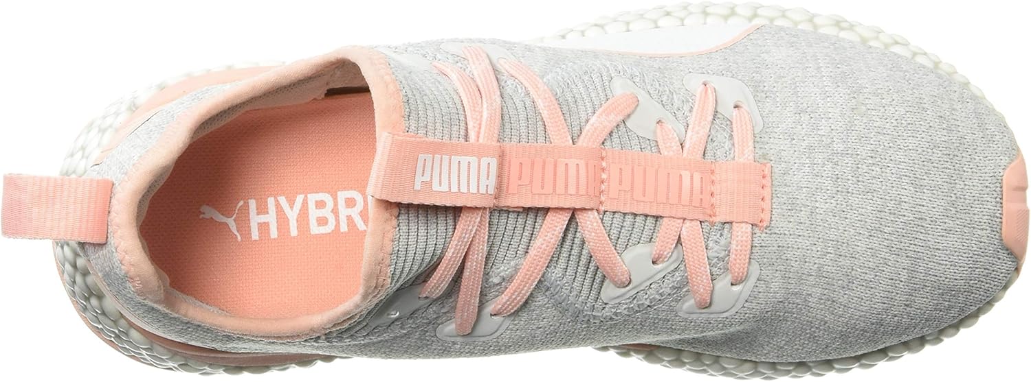 Puma Women's Hybrid Runner Sneaker, Glacier Gray-Peach Bud, 11 M US