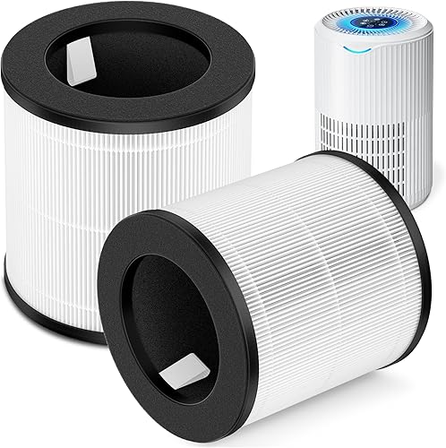 Paquete de 2 filtros de repuesto D09 compatibles con Tailulu D09 purificador de aire para el hogar, habitación grande de hasta 1345 pies cuadrados,