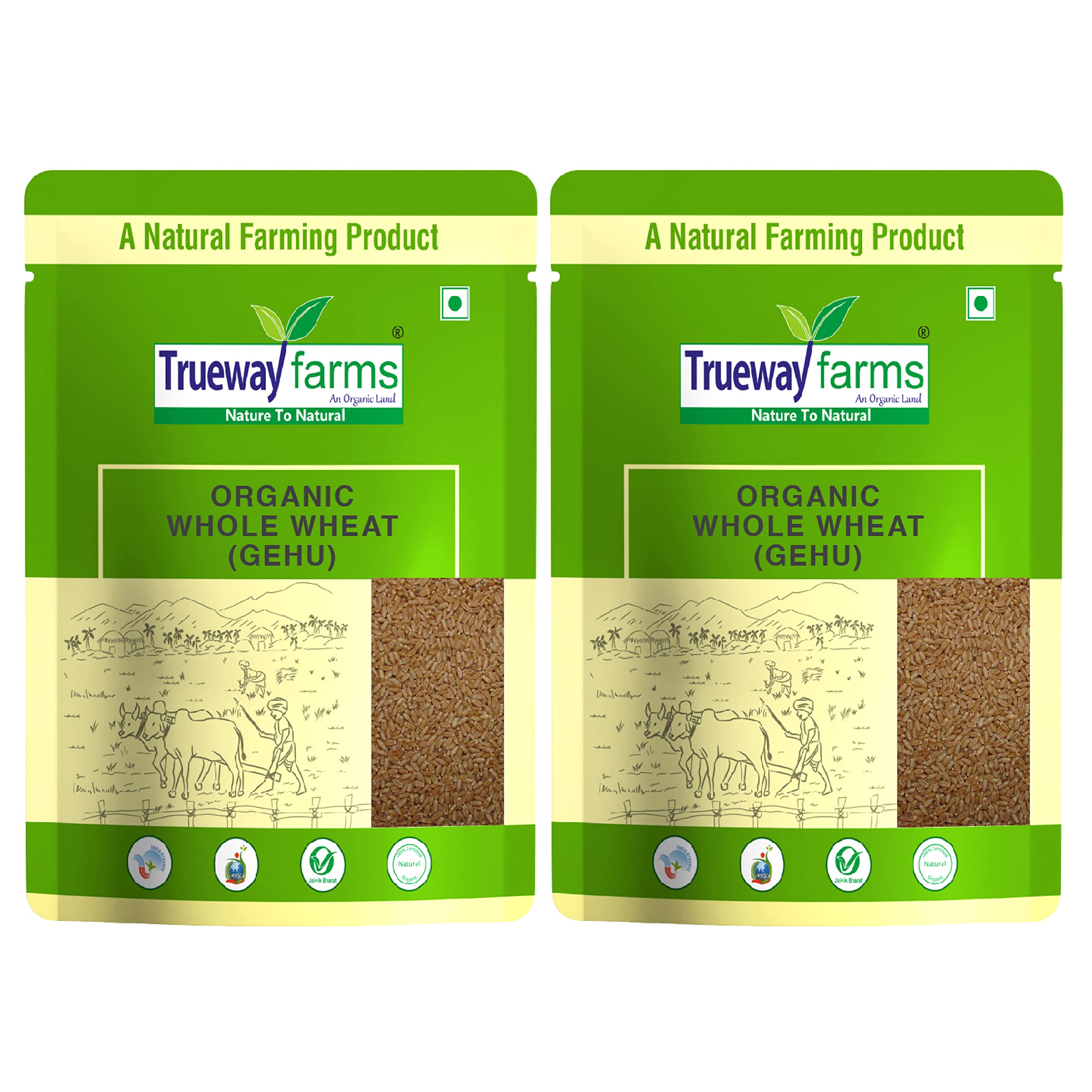 Trueway farms Organic Whole Wheat (Gehu) 10 kg (2 Pack of 5 kg) (B09RV11W27) Amazon Price History, Amazon Price Tracker
