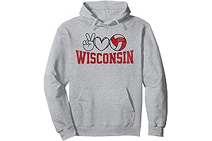 Peace, Love, Wisconsin Volleyball: The Perfect Hoodie for Any Fan