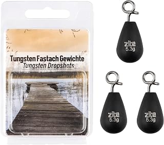 Zite Tungsten Dropshot-Gewichte mit Clip, 3,5–14g