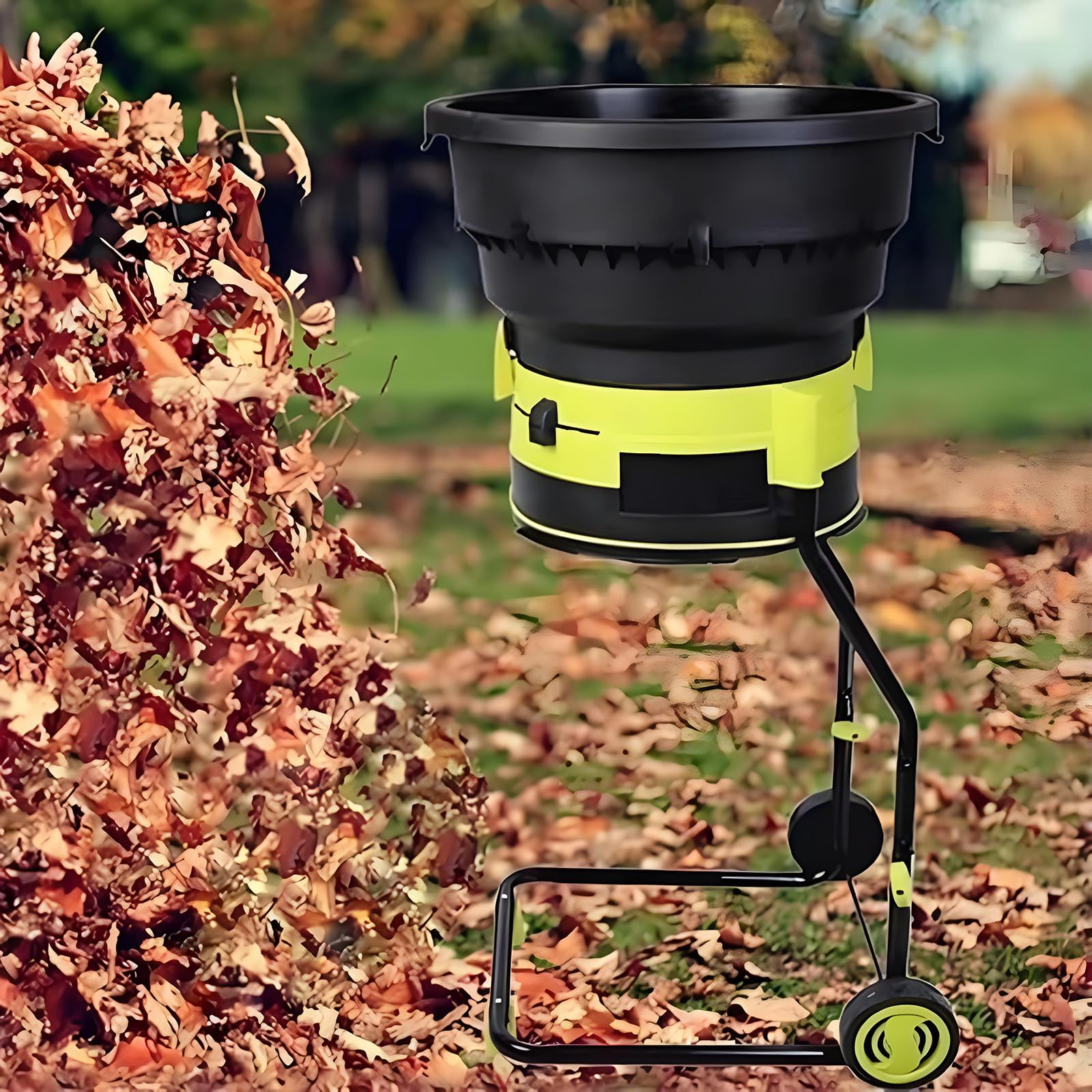 Trituradora De Jardín Eléctrica De 2500 W para Hojas Y Madera, Trituradora De Hojas Eléctrica, Trituradora De Hojas Sin Cuchillas con Una Y Cable De Alimentación De 40 M.