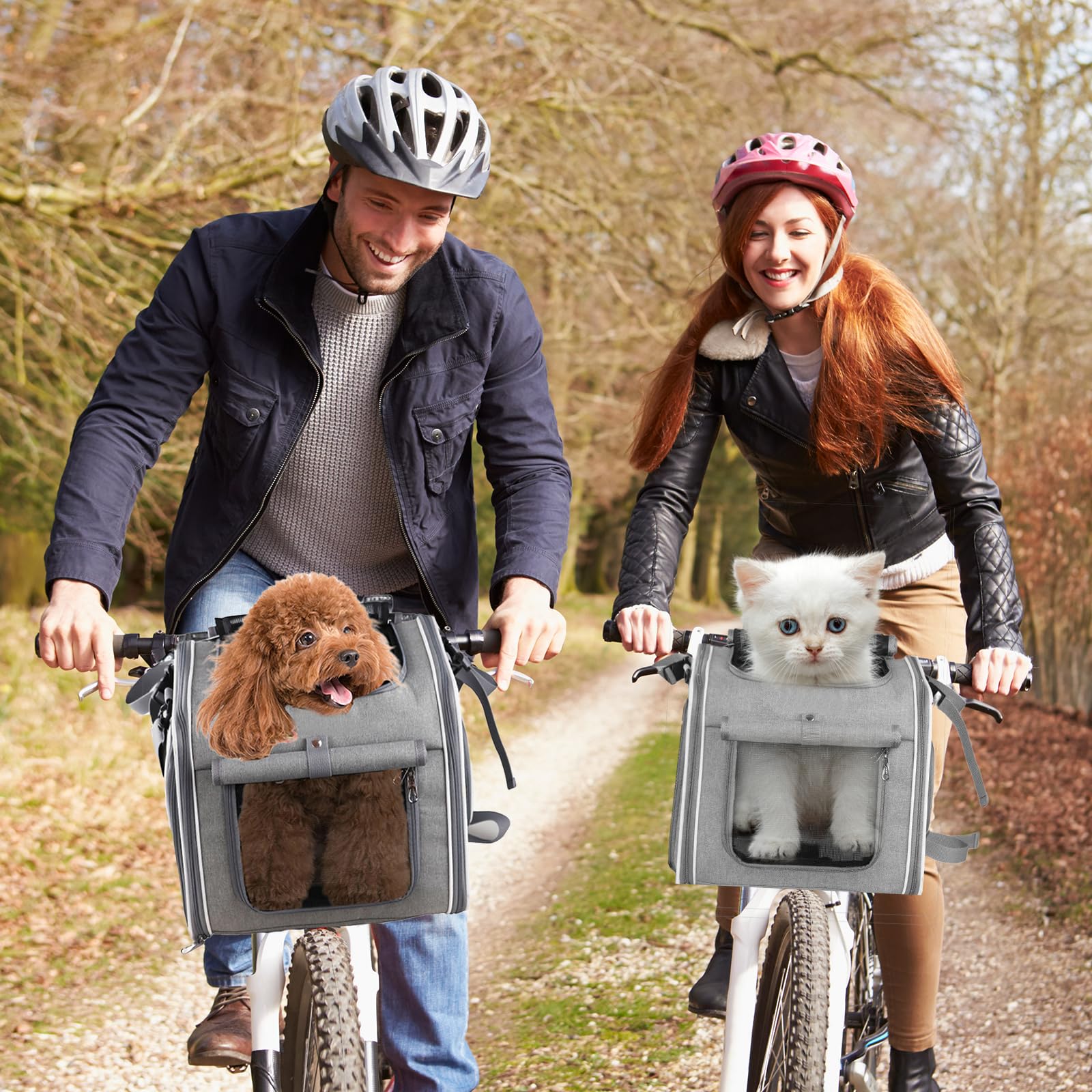 Fahrradtasche für Haustiere Faltbarer Atmungsaktiver