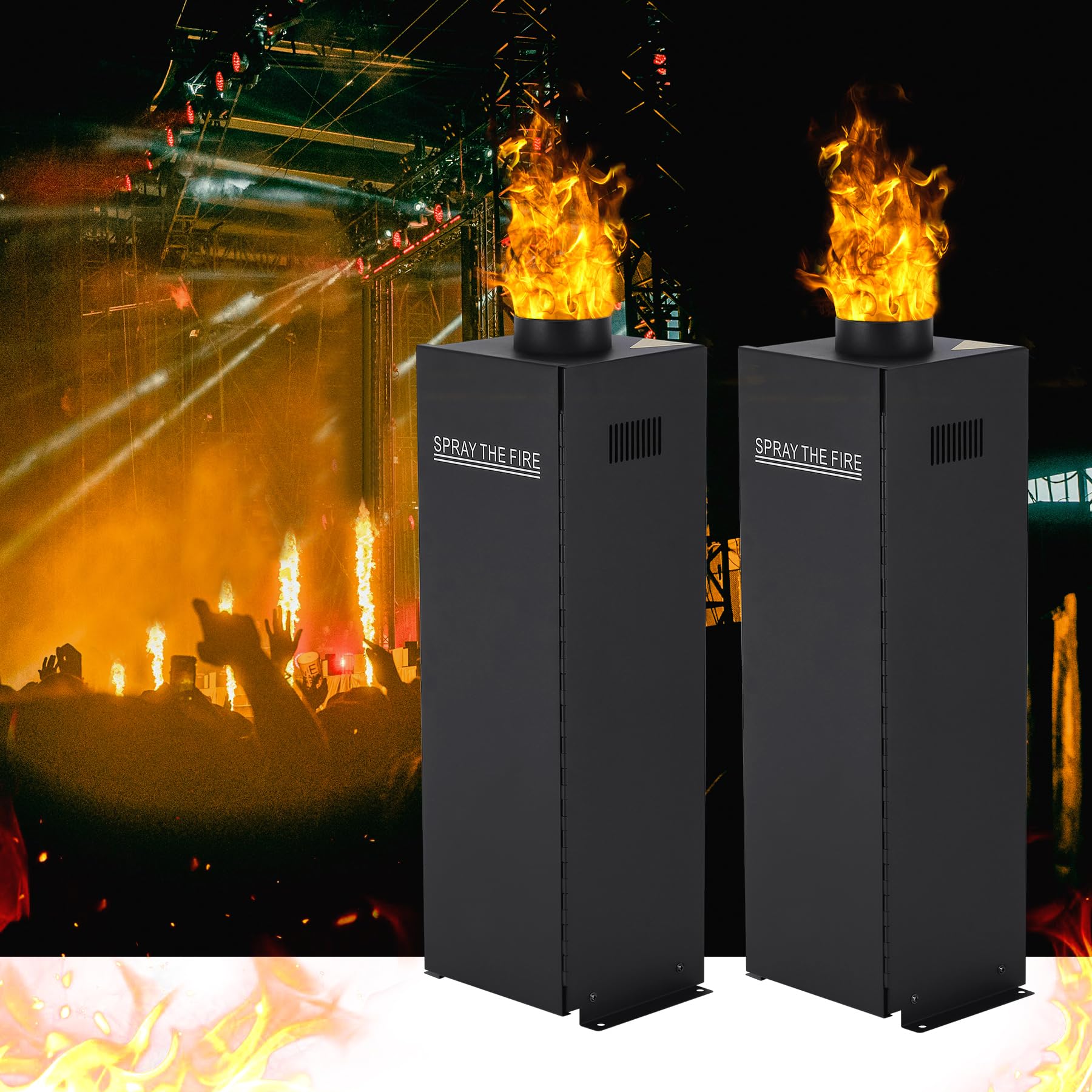 Machine à Flammes 200W, DJ Jet Flame Effets de Scène Portable - 1 Pièce