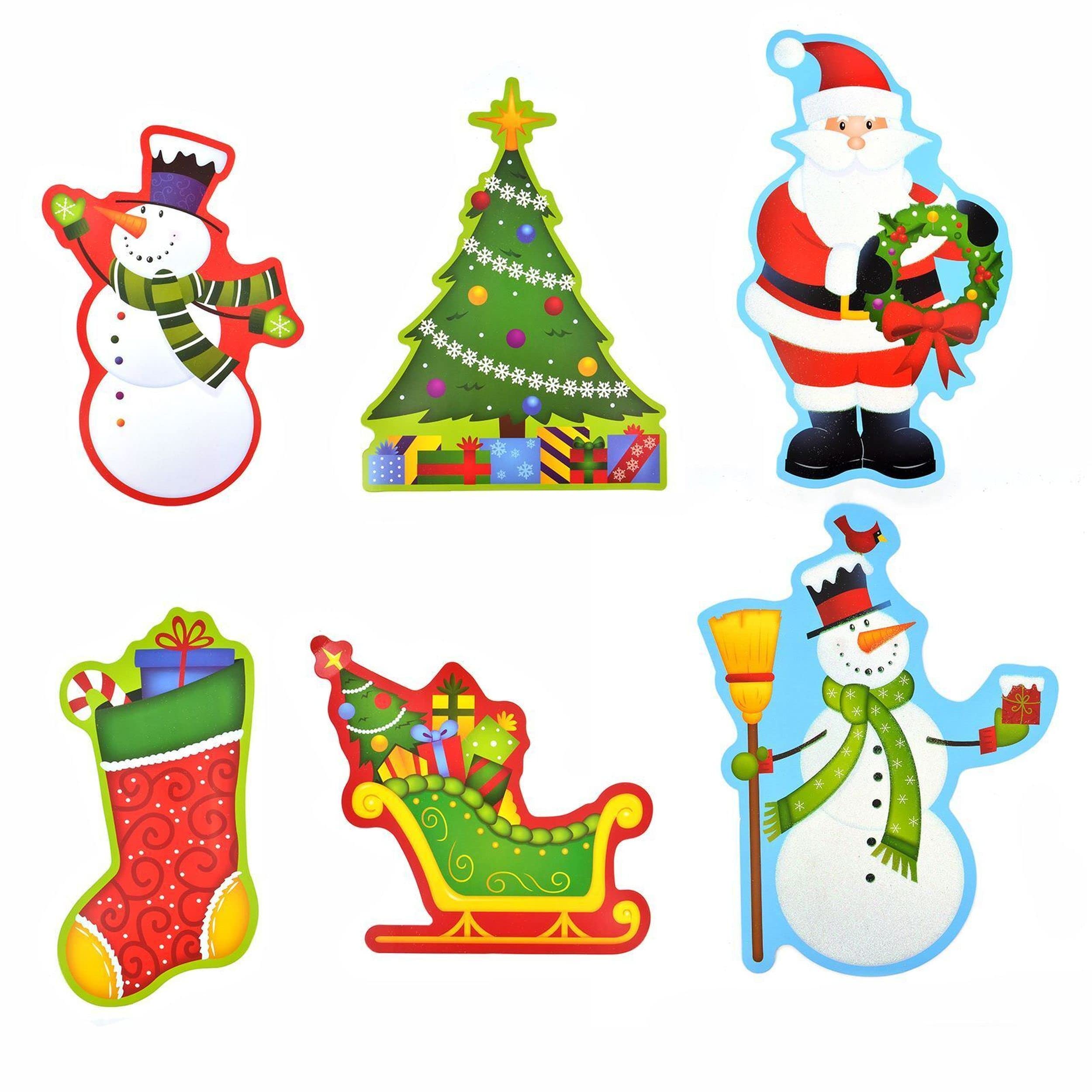 PMS Weihnachtsdekoration aus Karton, 2 x Glitzer, PBHC, 6 Stück