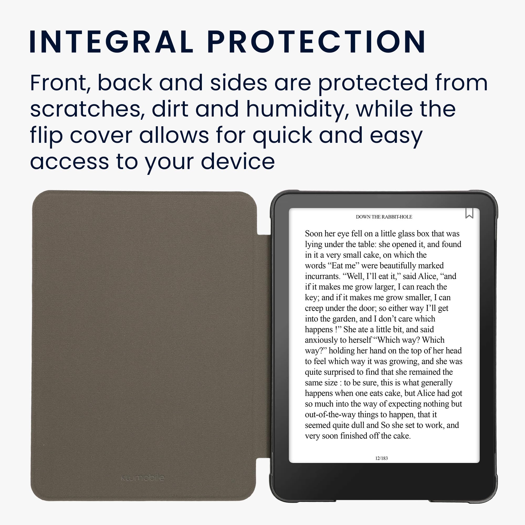 kwmobile Custodia eReader Compatibile con Amazon Kindle Paperwhite (2024)/Colorsoft Cover - eBook Reader Flip Case - Cover eReader Magnetica Pelle PU Cuore