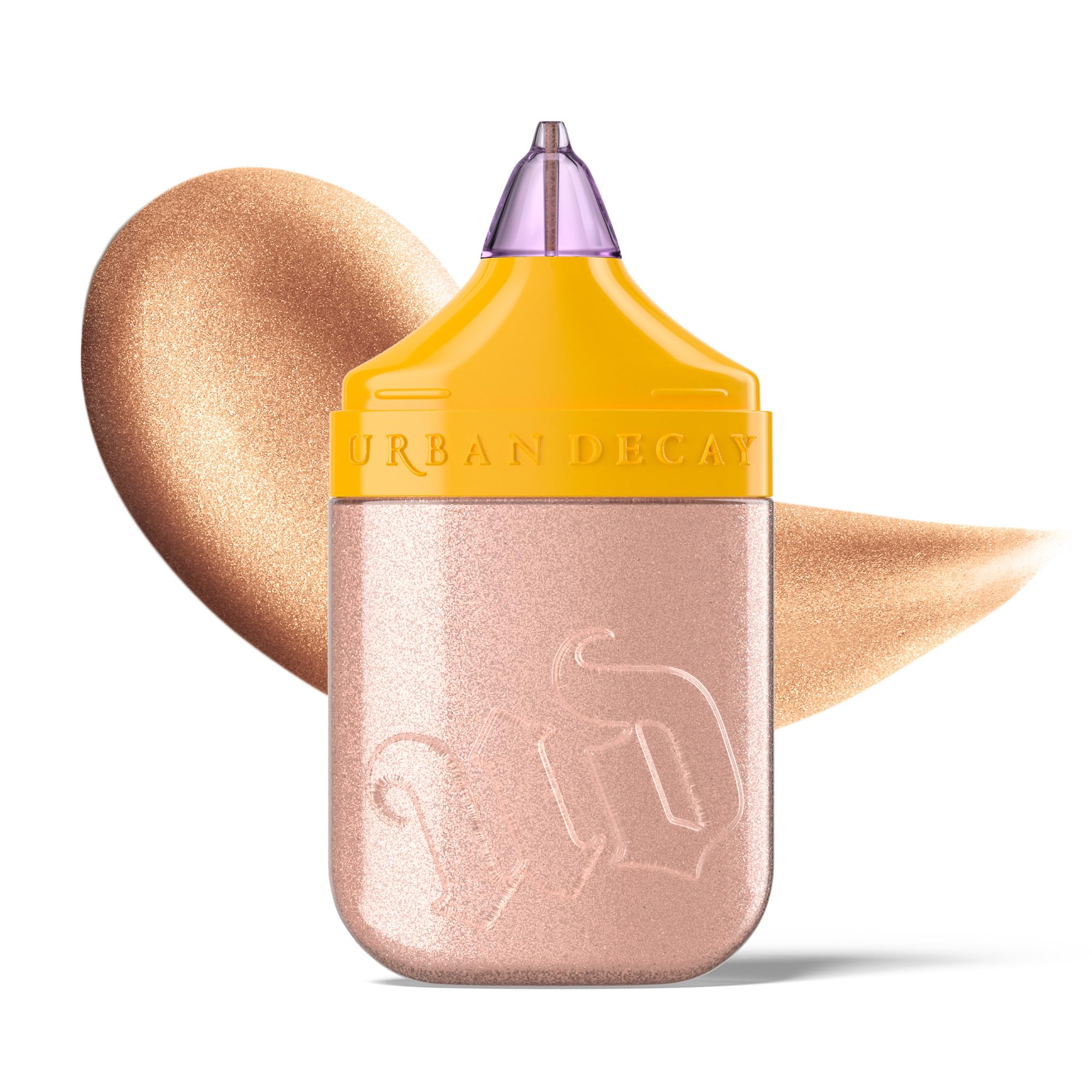 Urban Decay Face Bond Waterproof Luminizer (Space Cowboy - Champagne With Silver Sparkle), All-Over Liquid Highlighter + Bronzer, with 3% Niacinamide, Smudge-Resistant, Transfer-Resistant - 1 fl oz