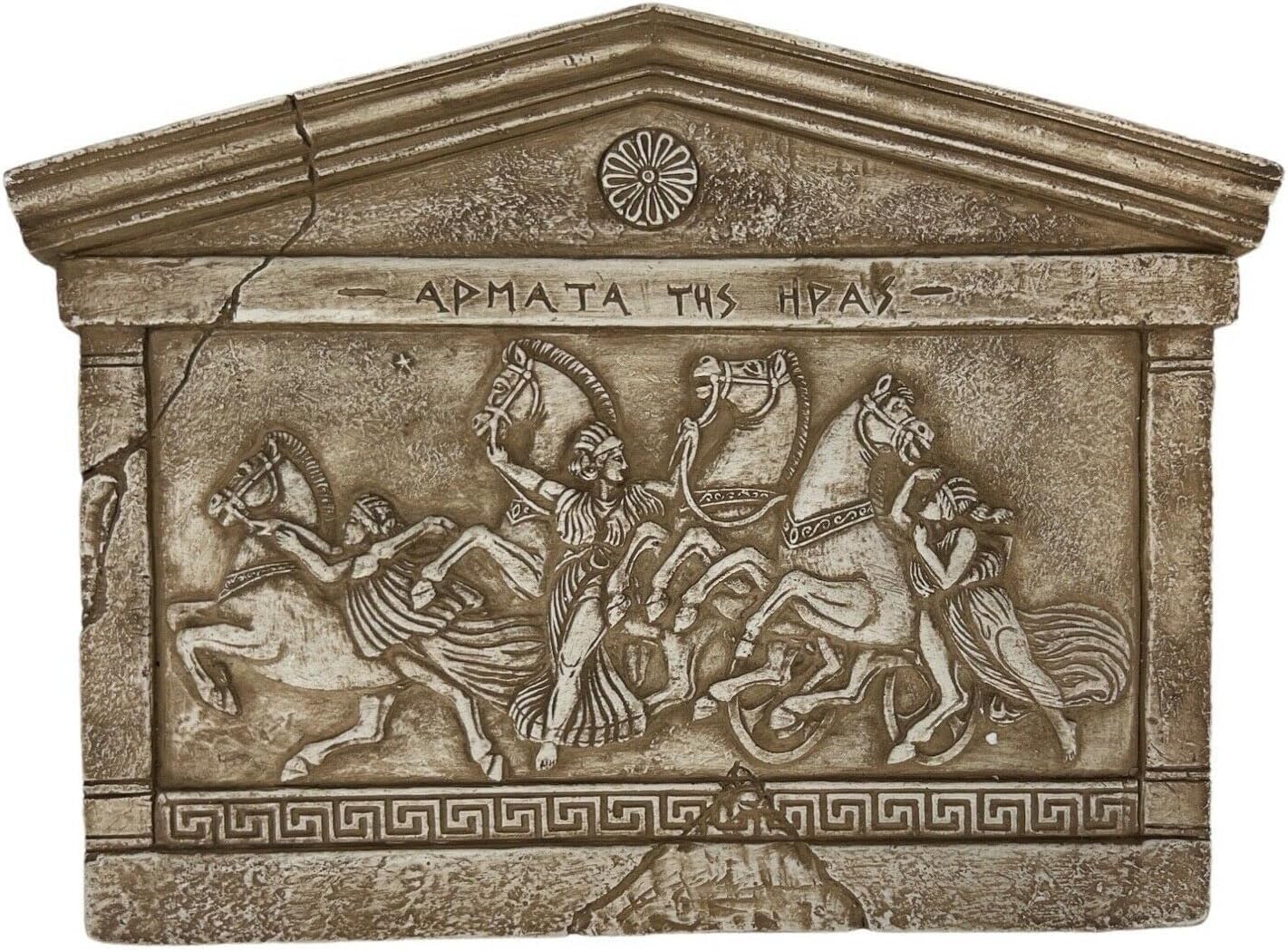 Escultura de carros de Hera de la diosa griega romana en relieve para decoración de pared