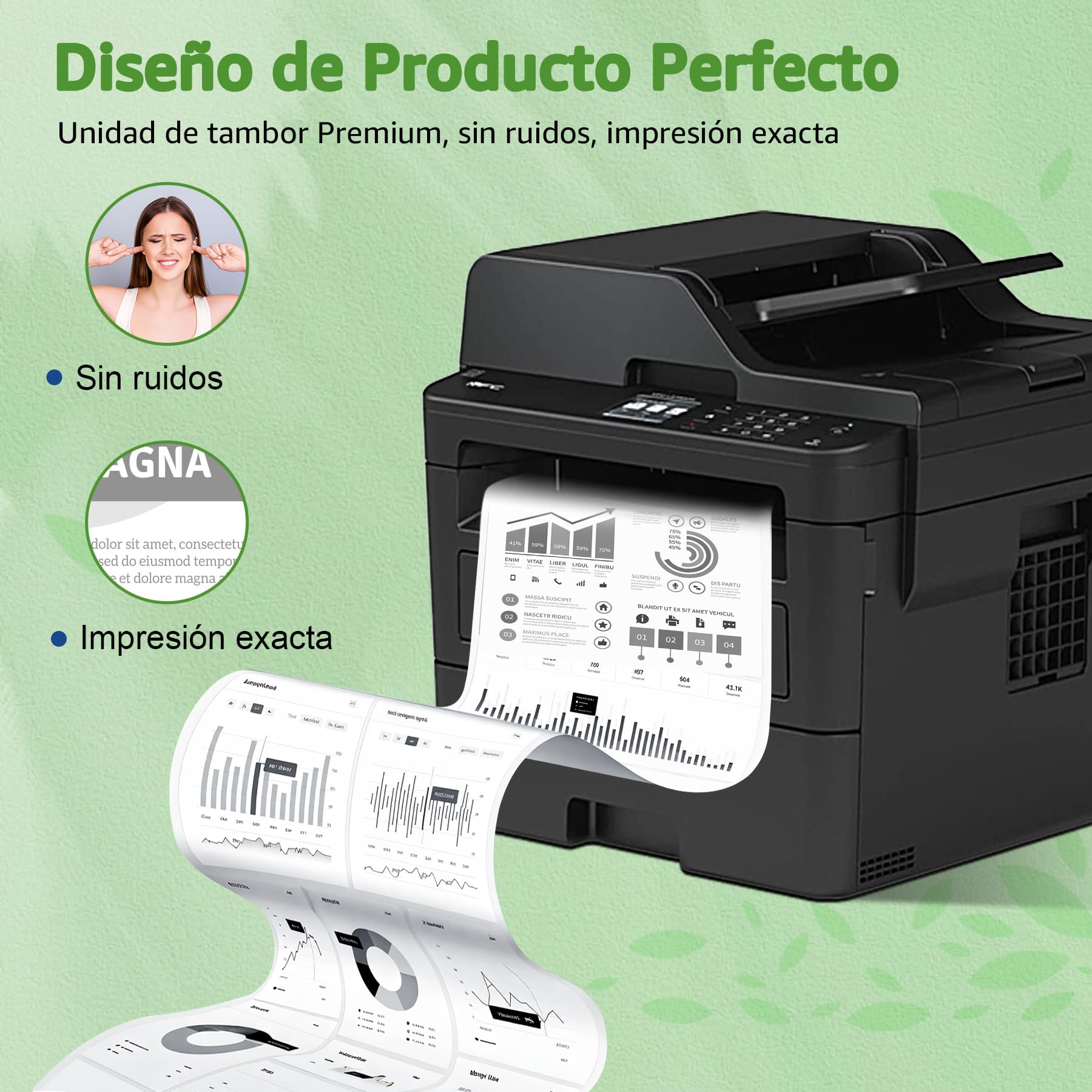 GREENSKY Tambor DR2400 Compatible para Brother DR-2400 Unidad de Tambor para Brother MFC-L2710DW MFC-L2710DN MFC-L2750DW DCP-L2530DW DCP-l2550DN HL-L2350DW HL-L2310D HL-L2375DW