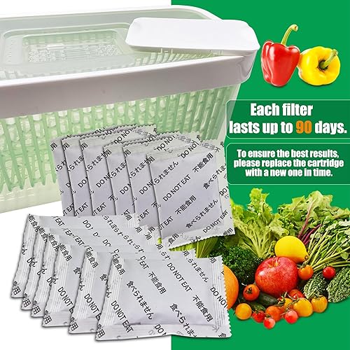 Miniatura 3 de Paquete de 12 repuestos para conservadores de productos OXO GreenSaver e insertos para crujientes, mantiene las frutas y verduras frescas, también