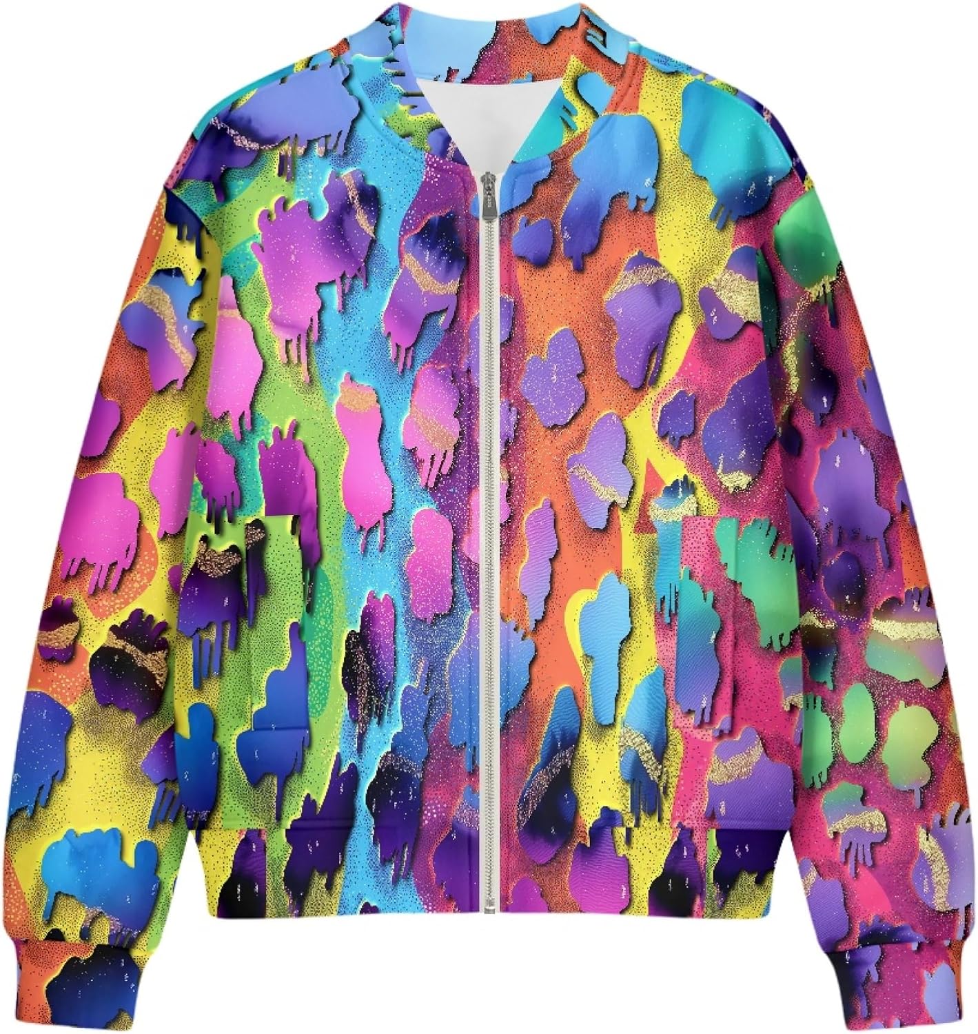 Graohicjoy Womens Relaxed Fitted Zip Up Sweatshirt Jackets Lightweight Casual Bomber Jackets Loose Athletic Hiking Outwear