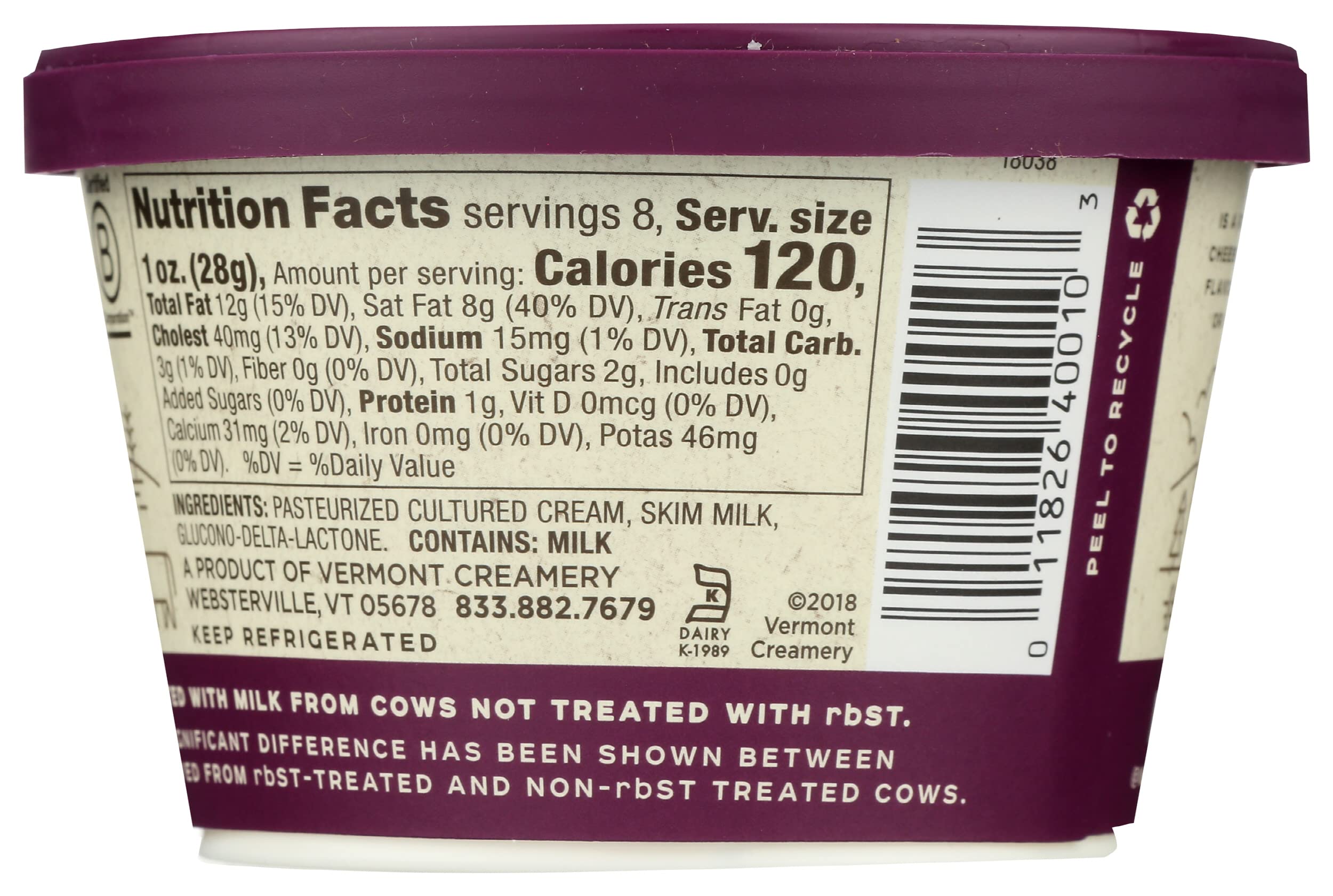 Vermont Creamery Mascarpone Italian Style Cream Cheese 8 oz — view 3