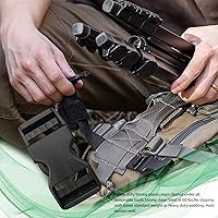 Vista 7 de Lxnoap Hebillas de liberación lateral rápida de 1 pulgada de ancho, doble ajustable, sin clips de costura, reemplazo de plástico resistente