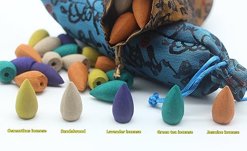 Miniatura 3 de Conos de incienso de osmanthus, jazmín, lavanda, té verde, sándalo. 100 unidades