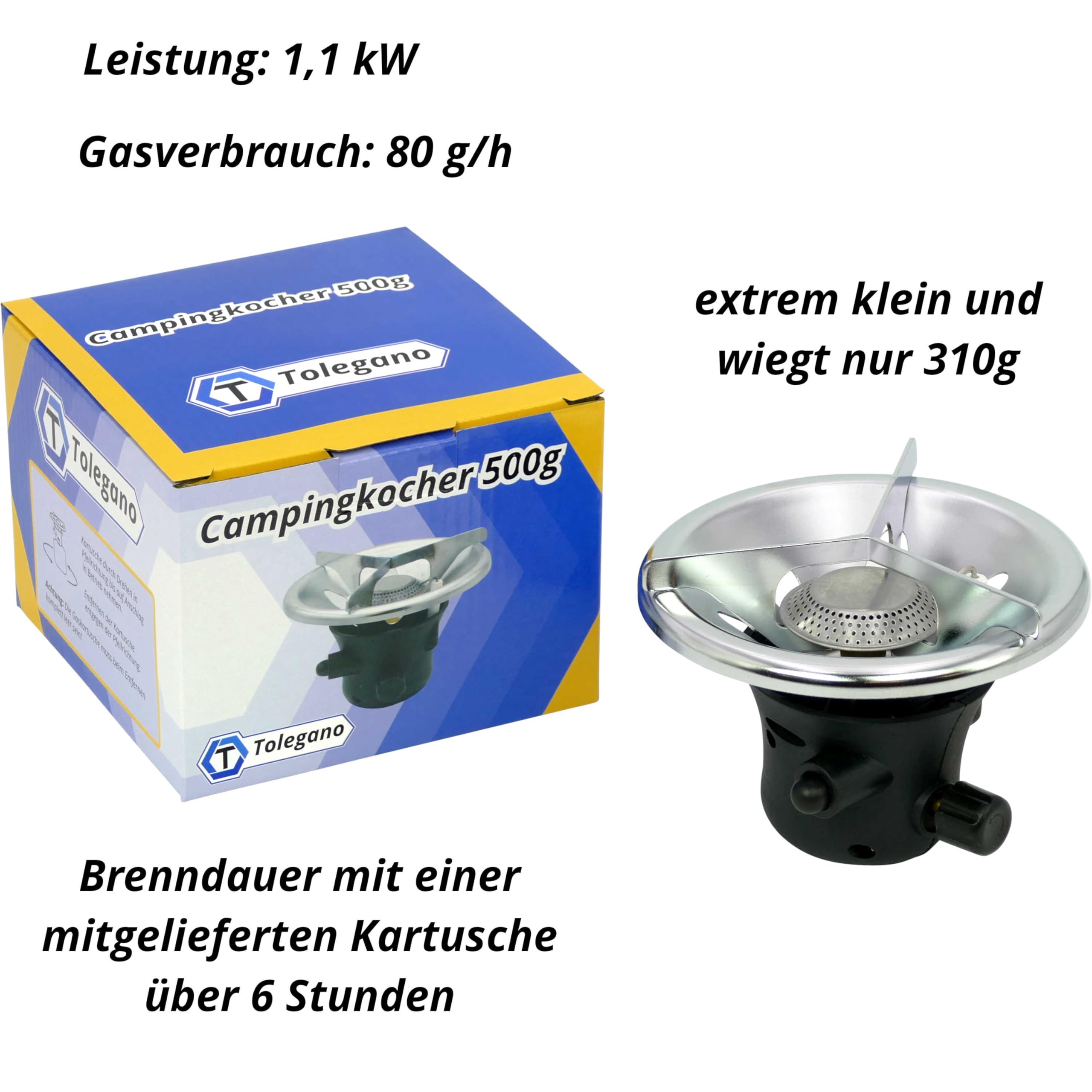 CAMPLORA Gasfornuis met 10 gaspatronen en piëzo-ontsteking voor steekgaspatronen 190 g EN417, campingkooktoestel met gaspatroon 1 vlam mini-gasfornuis, gasfornuis, stove CAMPLORA Gasfornuis met 10 gaspatronen en piëzo-ontsteking voor steekgaspatronen 190 g EN417, campingkooktoestel met gaspatroon 1 vlam mini-gasfornuis, gasfornuis, stove
