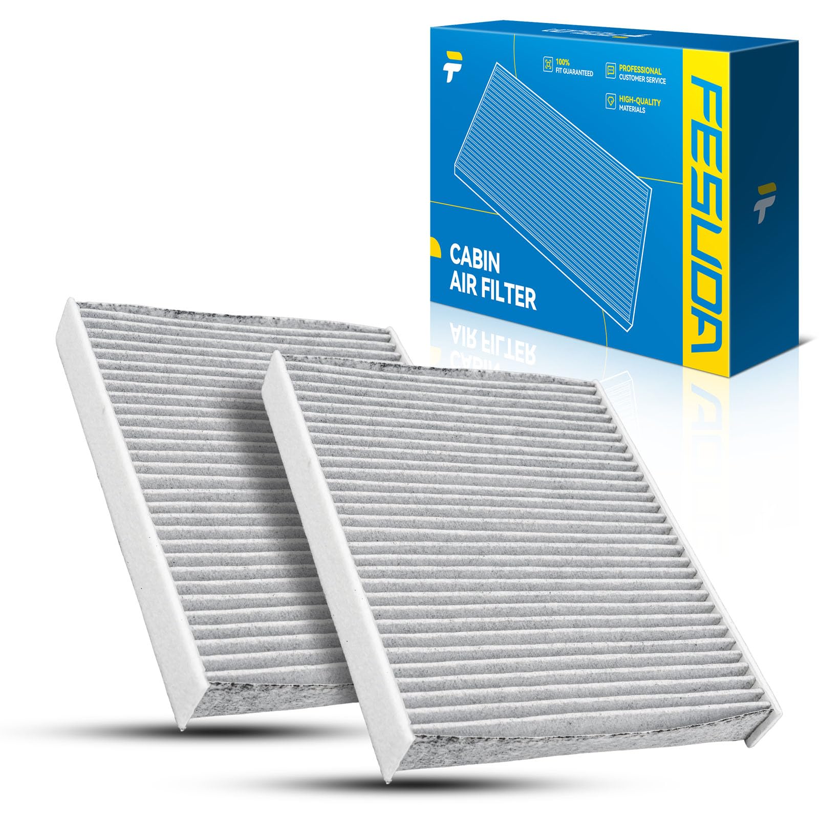 CUK 2533-2 Innenraumfilter/Kabinenluftfilter, Pollenfilter mit Aktivkohle, für Pkw + Transporter, 2er Set