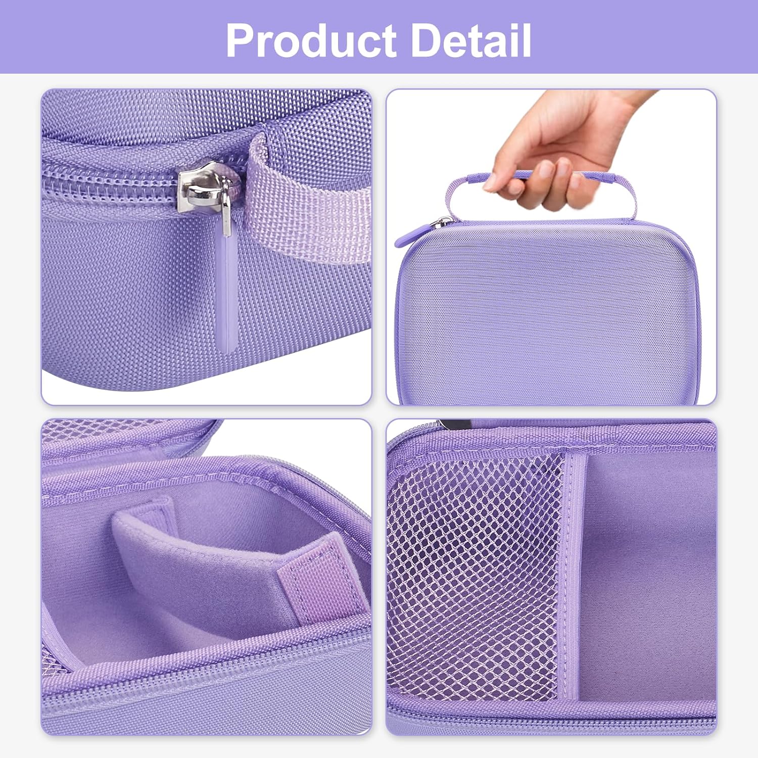 Camera Case Compatible for ESOXOFFORE/Upgrade/Dylanto/Yehtta/HiMont/CAMCLID Kids Instant Print Camera Toy,Portable Digital Camera Storage Holder Organizer Bag (Case Only) - Purple - Image 3