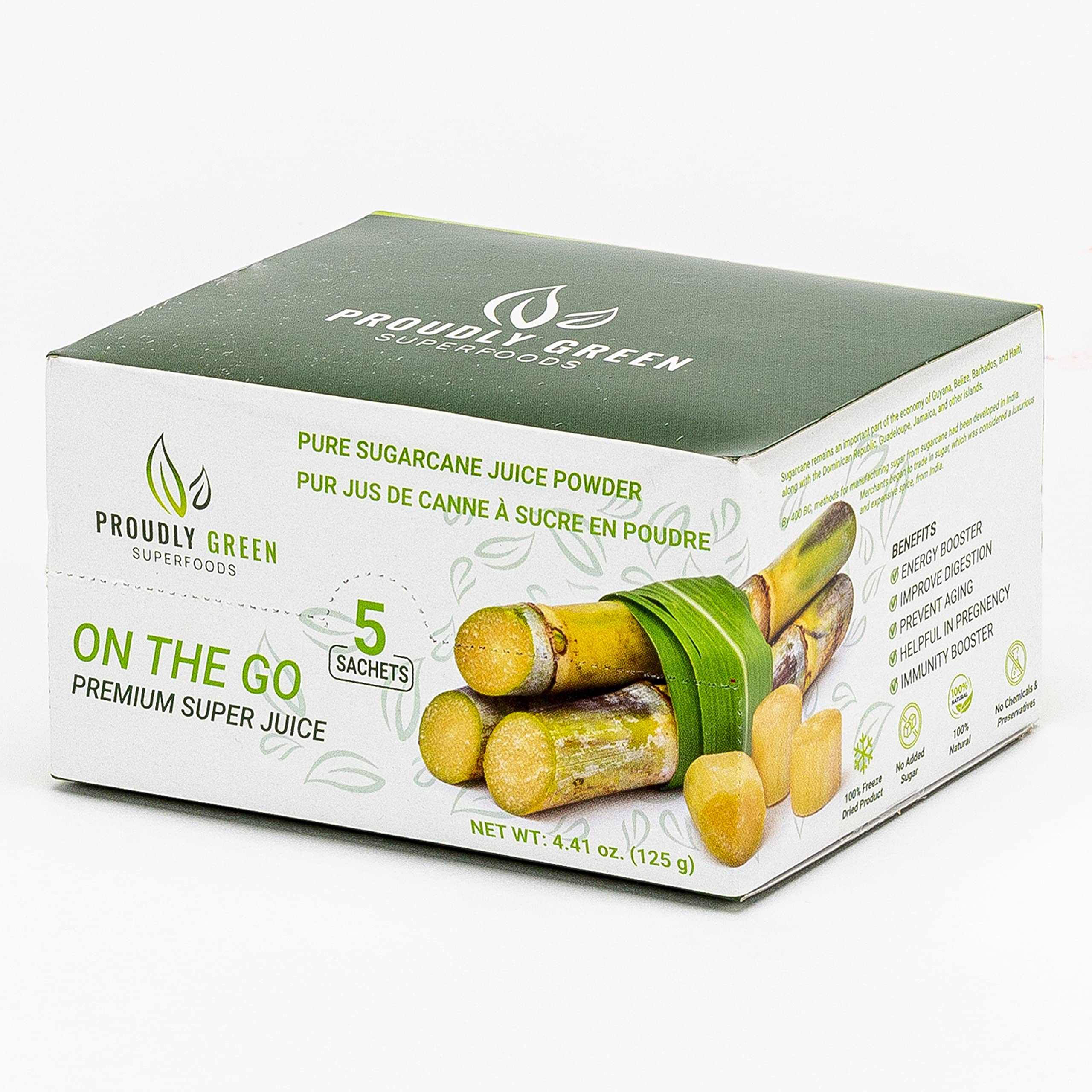 Buy PROUDLY GREEN Freeze Dried Sugar cane Juice Powder, Made from 100