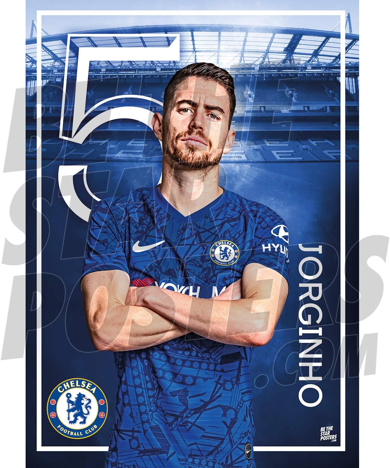 Chelsea FC Jorghino 2019/20 A3 Player Football Poster/ Print/ Wall Art - Officially Licensed Product