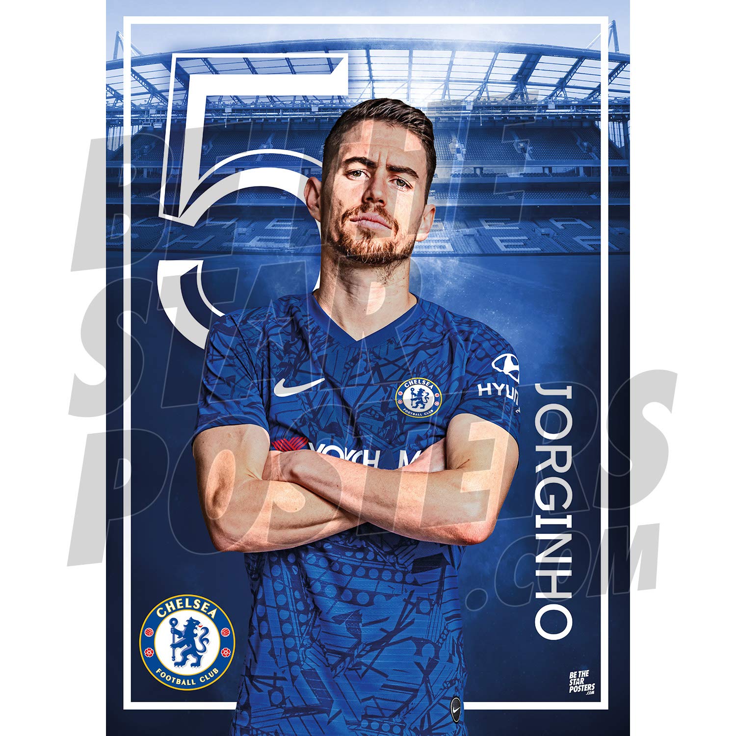 Chelsea FC Jorghino 2019/20 A3 Player Football Poster/ Print/ Wall Art - Officially Licensed Product