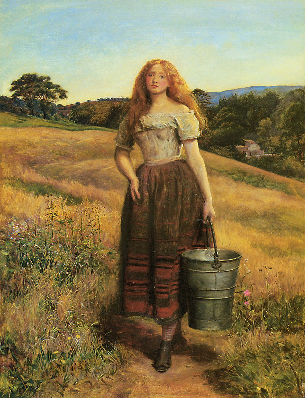 Impression Farmers Daughter John Everett Millais affiche mate encadrée