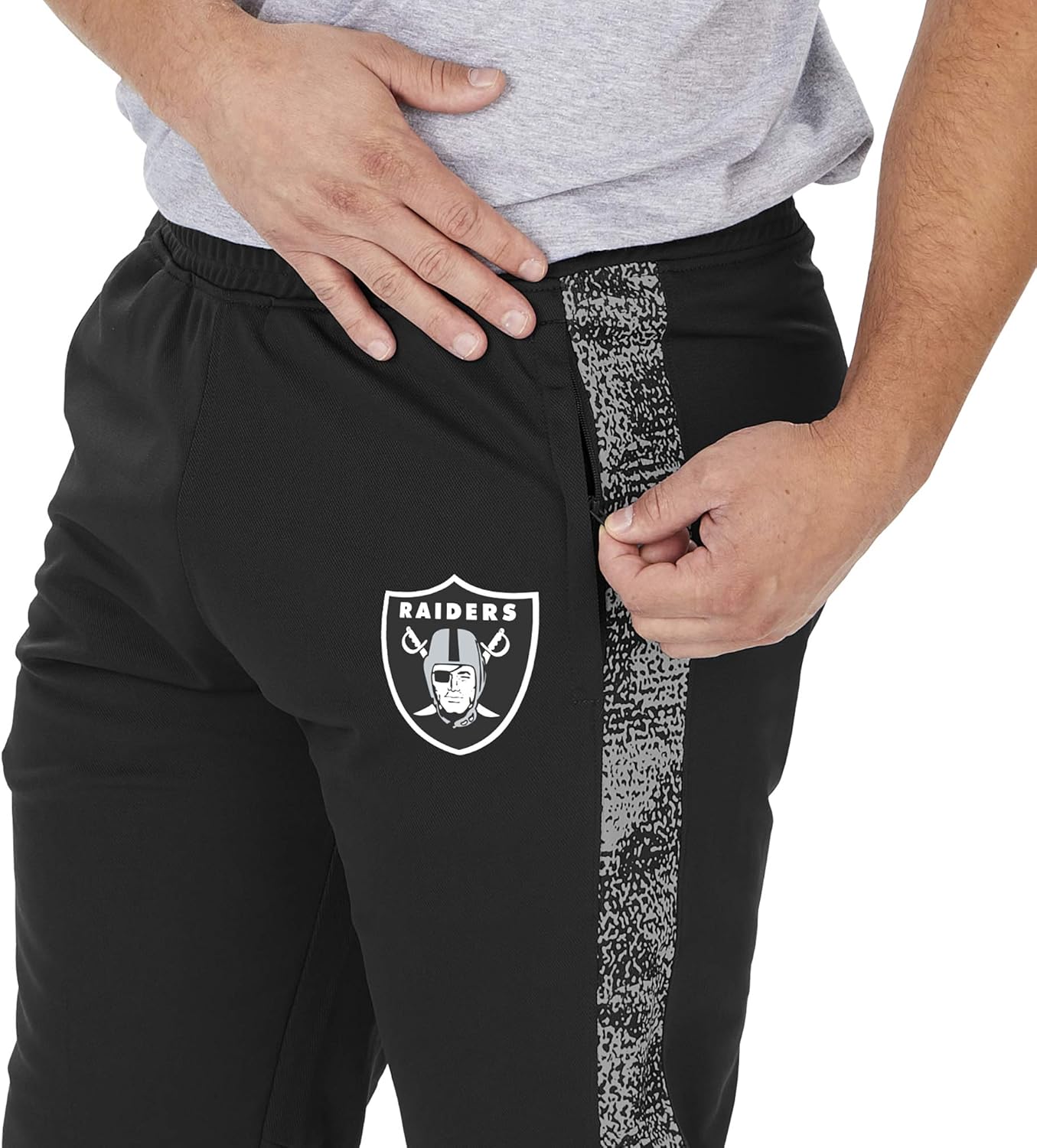 Zubaz NFL Mens Track Pant with Half Sides - Image 2