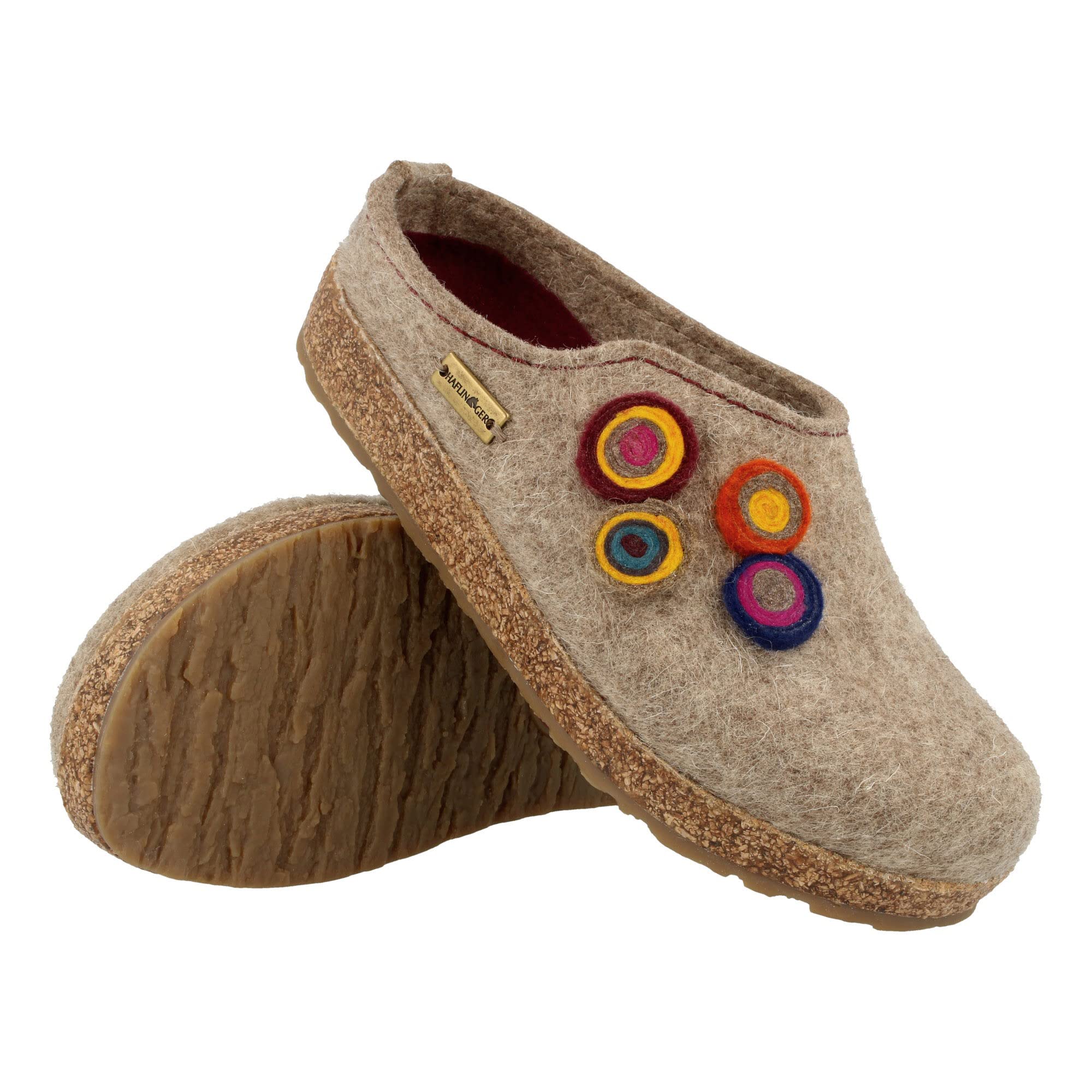 HAFLINGER Grizzly Kanon Felt Slipper Felt Clog Cork