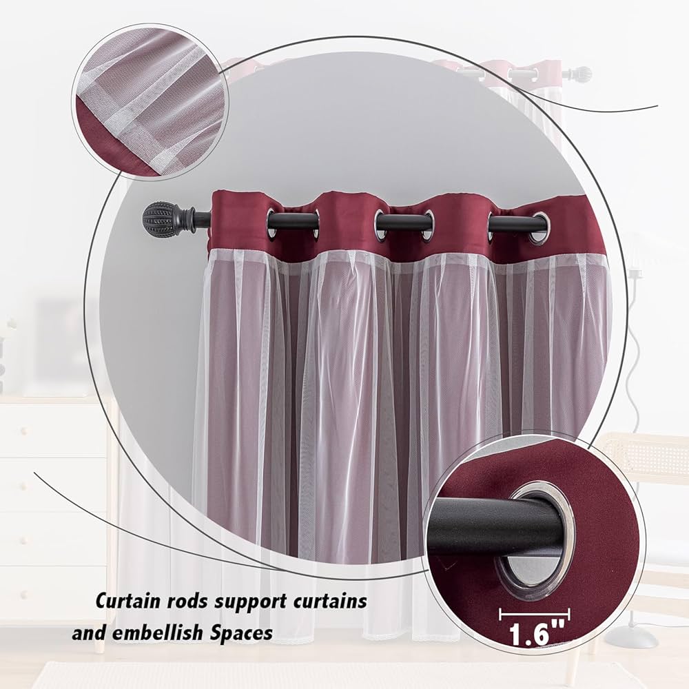 Amazon｜Anytime Home 遮光カーテン シアーレイヤー 無地