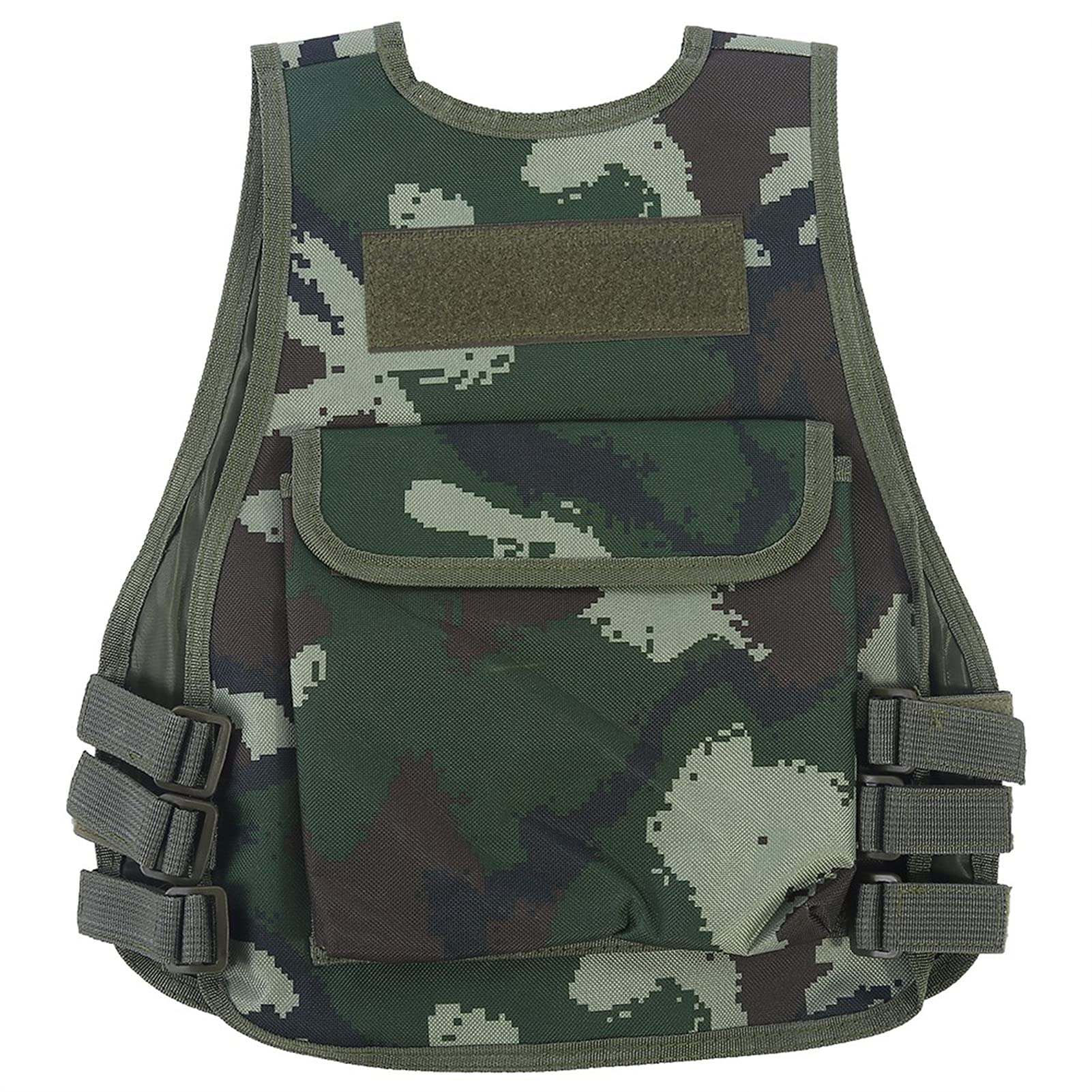 BROLEO Gilet de Chasse pour Enfant, Gilet à Encolure en V Durable et Résistant à l'usure, Enfants Réglables pour le Jeu de Chasse, Divertissement en Plein Air (L)