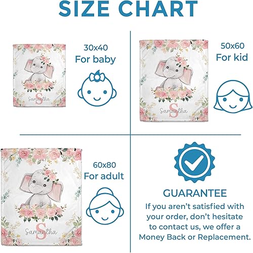 Vista 45 de Hyturtle Mantas de bebé personalizadas para niñas, mantas de bebé personalizadas para niñas, manta de bebé rosa floral, el mejor regalo para bebé