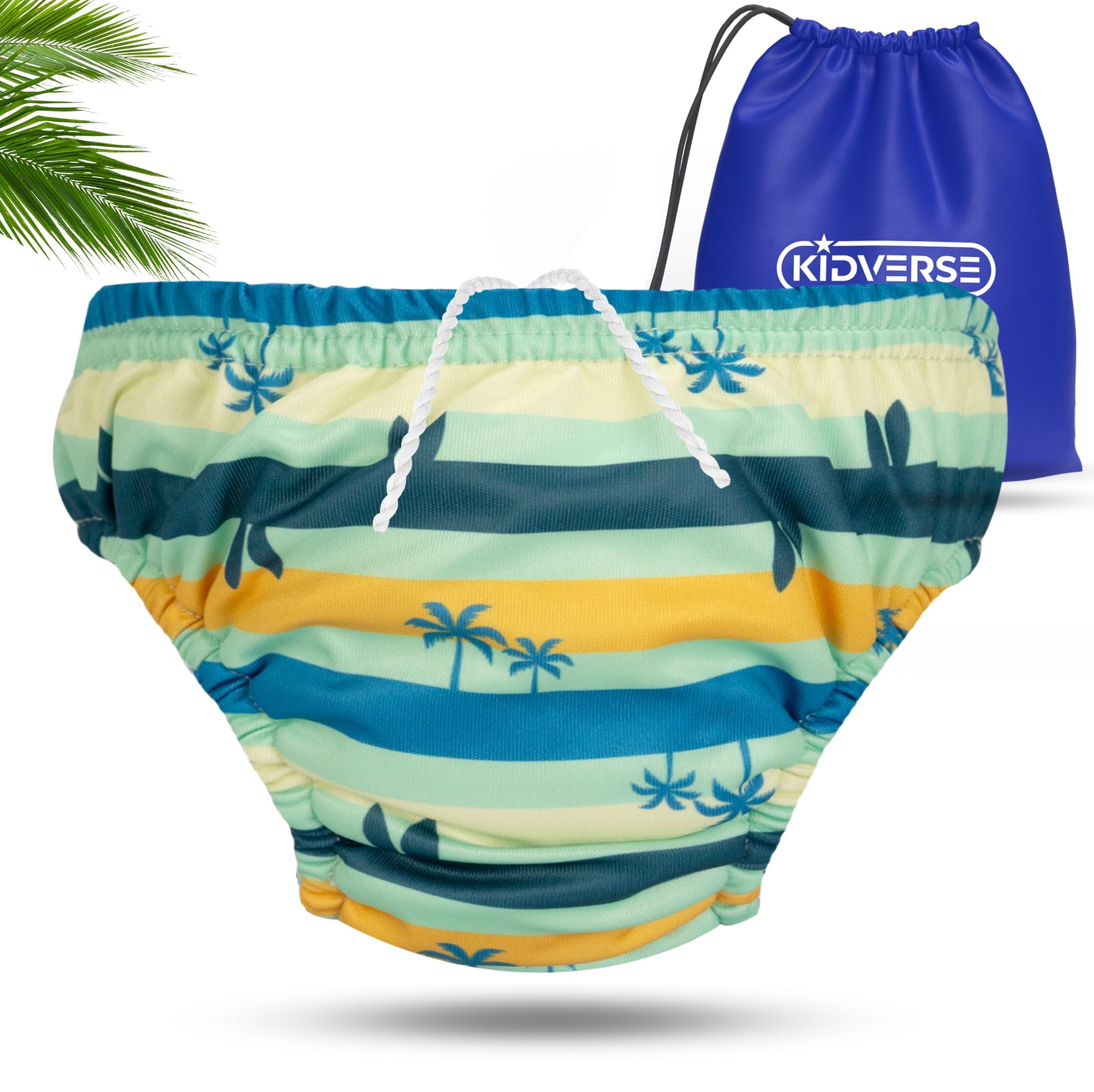 KIDVERSE Pannolini da nuoto riutilizzabili per neonati 1-2 anni con borsa