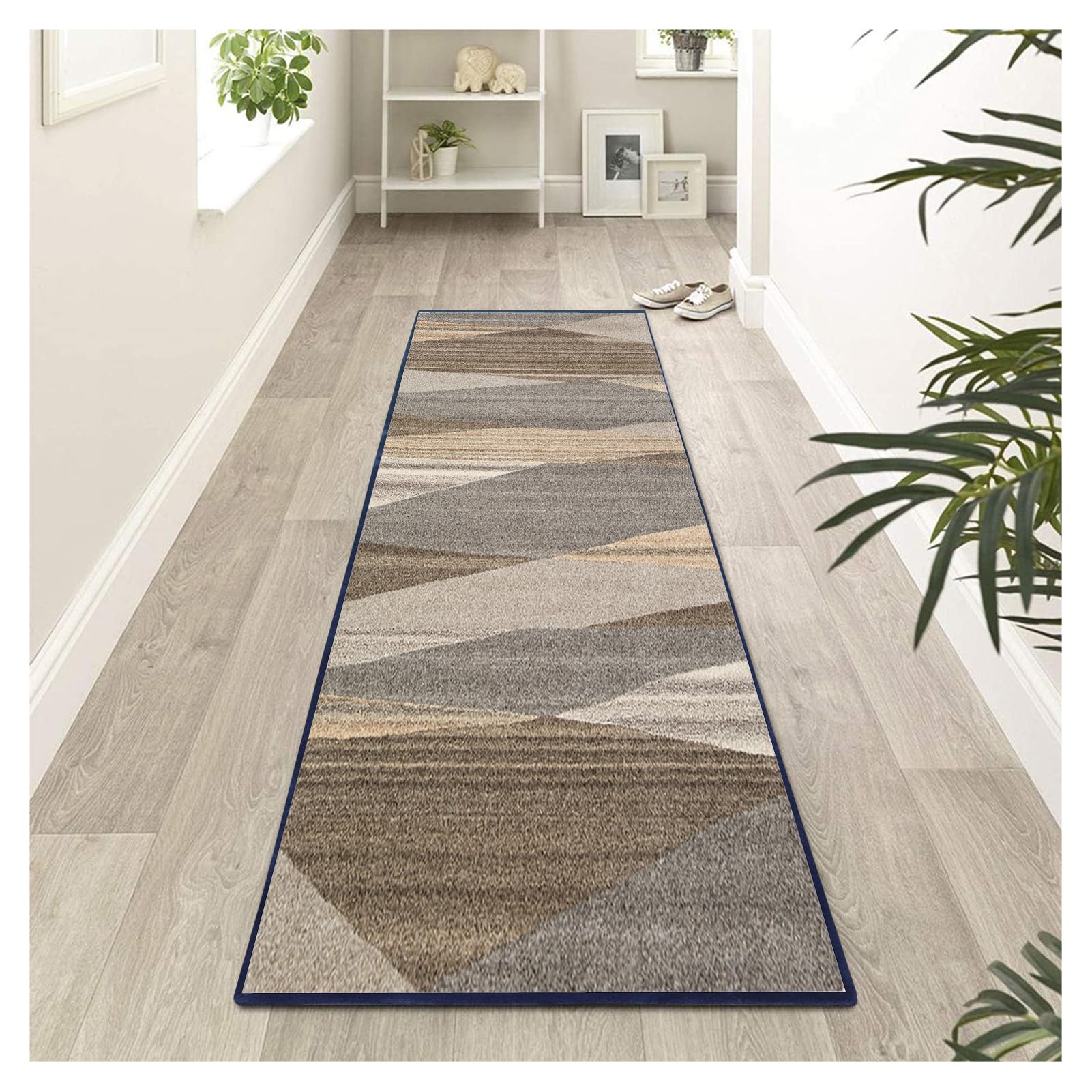 Tappeto Corridoio Antiscivolo Tappeto Cucina Passatoia Marrone 60X500CM Antiscivolo Lavabile Tappeto Durevole Tappeti Runner Lungo Moderno Tappeto Per Cucina,Camera,Soggiorno Ingresso