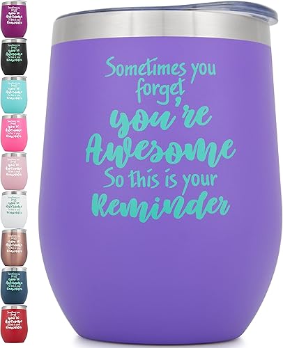 Vaso de vino con texto en inglés "You're Awesome Thousing" para mujeres, regalos de agradecimiento divertidos e inspiradores para mujeres, mejor