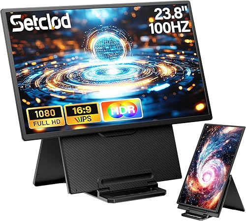 Miniatura 9 de Extensor de pantalla para portátil de 0.17 pulgadas, ultrafino, 14.2 pulgadas, FHD 1080P IPS, monitor portátil para laptop, extensor de monitor de