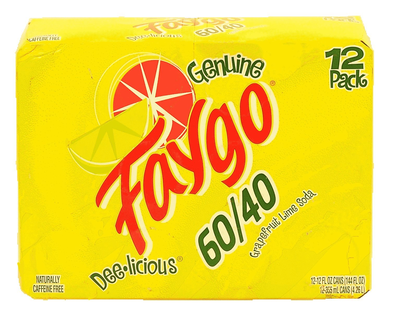 Faygo60/40 Grapefruit-Lime Soda - 12 Pack of 12-oz. Cans