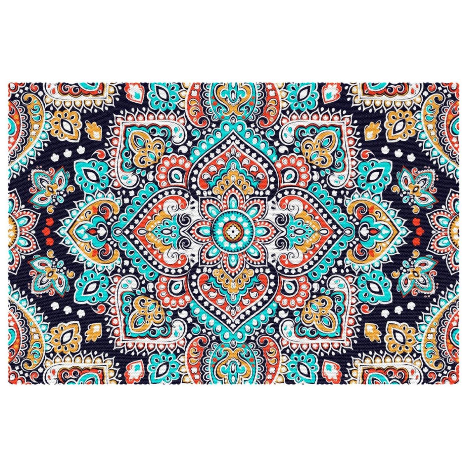 Set de table mandala indien pour éviter les taches et plats chauds sur table à manger